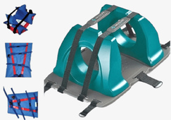 Vacuum immobilizer (head, legs, arms, ankles) 